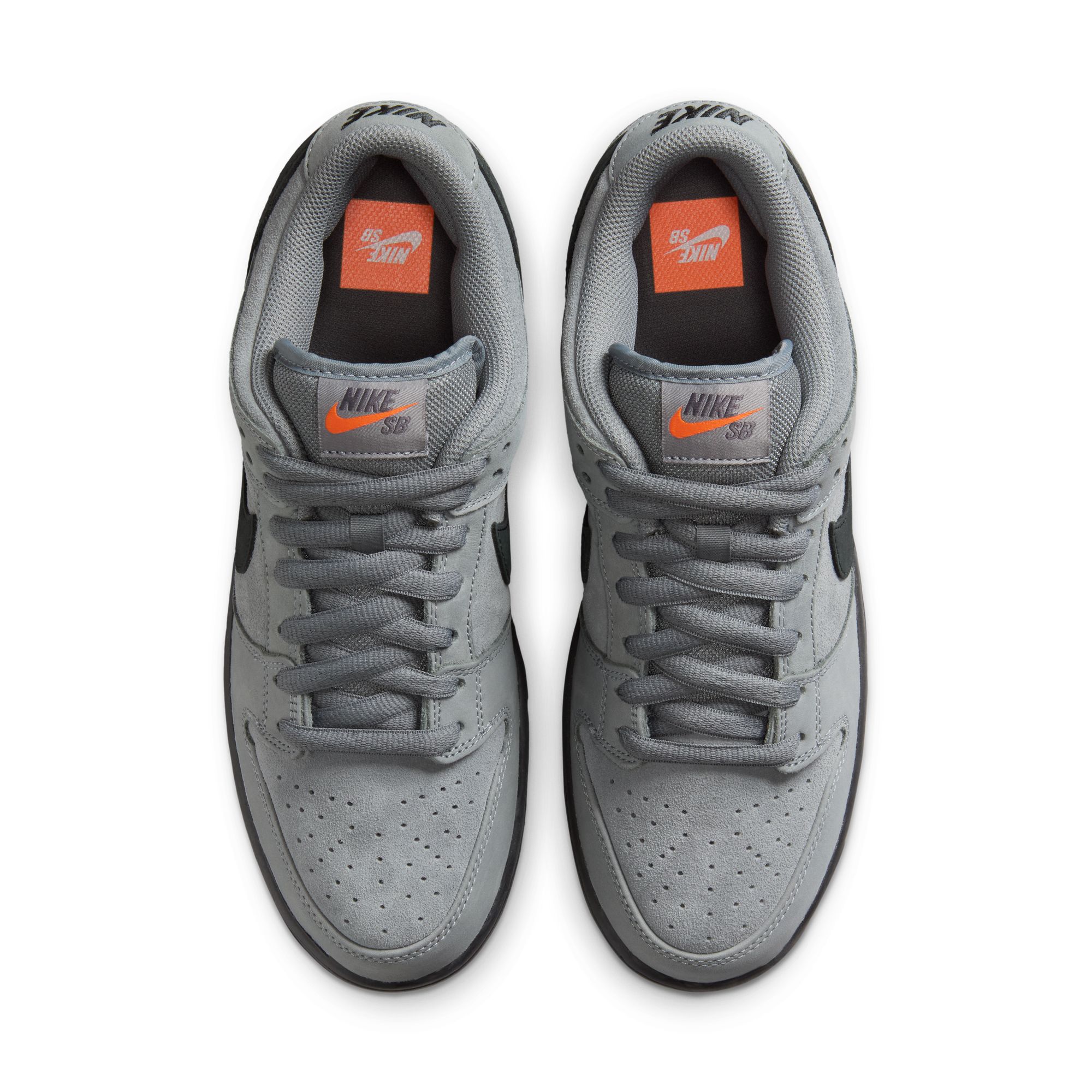 Nike SB Orange Label Dunk Low Pro ISO Cool Grey/Black | Brush